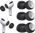 3 Pairs Replacement Ear Tips for AirPods Pro and 2nd Generation with Noise Reduction Hole, Silicone Ear Tips for AirPods Pro with Portable Storage Box and Fits in Charging Case (S/M/L, Black)