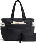 TOPEAST Tote Bag for Women Puffer Travel Carry On Bags with Laptop Compartment & Cup Holder Work Tote for Weekend Overnight