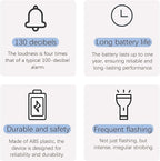Halo-Siren Alarm, HaloSiren Personal Safety Alarm - Travel Safe Alarm with 130db Loud and LED Strobe Light, Safety Keychain Compatible with Bags, Keys, Backpacks (Orange)