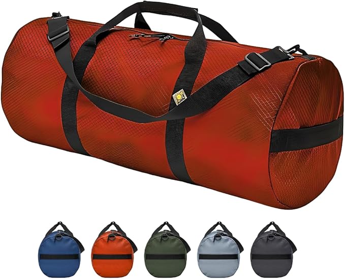 131L Expedition Duffel Bag, Heavy-Duty Gear Bag, 1050D Tuff Cloth, Diamond Ripstop, Reinforced Stitching - Orange (16" x 40")