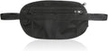Money Belt for Travel, Hidden Waist Pouch, Travel Hidden Wallet, Waterproof Waist Bag, Anti-Theft Passport Fanny Pack for Men and Women (Black)