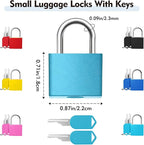 6Pcs Luggage Locks Small Suitcase Locks with Keys Plastic-Covered Mini Padlock for Suitcase Backpack Box Bag