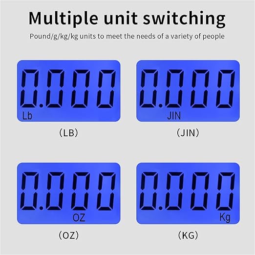 Luggage Weight Scale, 4pcs 45kg/10g Portable Hanging Scale LCD Digital Luggage Suitcase Scale Handled Travel Baggage Bag Weighting Hook Scales,for Travel(Silver)