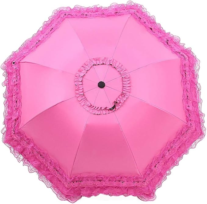 WANLIAN Folding umbrella Travel Umbrella Folding UV Resistance Lace Parasol Umbrella Sun Umbrella For Women Girls sunshades with lace decoration