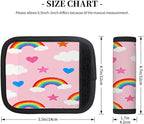 2 Pack Luggage Handle Wrap with Travel Tags - Non-Slip Protective Cover Soft Handle Grips Covers for Suitcase(Rainbow Cloud Star)