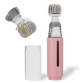 Derma Roller with Liquid Reservoir Serum Applicator for Lips, Skin, Hair, Wrinkles, Easy to Use Face Roller Skin Care Tools Without Serum, 105 Titanium Needles 0.25 mm (PINK 0.25mm)