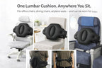 2-in-1 Inflatable Foot Hammock & Lumbar Support – Premium TPU Material, Adjustable Support for Airplane, Office & Home – Lightweight, Portable & Travel-Ready (Gray)