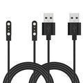 RuenTech Compatible with Tensky 208 Plus BT/208 Plus/208BT, IDW28, IDW19, GTX12 Smart Watch Charger, 3.3FT Replacement Charging Cable for Tensky Smart Watch Charger (Black&Black)
