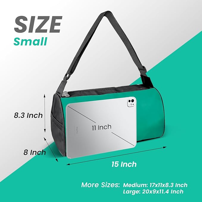 C&F BOGMOST Small Travel Duffel Bag Foldable Waterproof Gym Bag for Gym Beach Swim Bag Men Women Duffle Bag Lightweight Oxford Cloth Sports Bag-Green