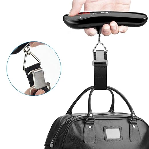 Digital Luggage Scale for Travel Essentials, Portable Handheld Digital Hanging Weight Scales for Travel Suitcase Hanging Postal Baggage, 50kg/110lb, Battery Included