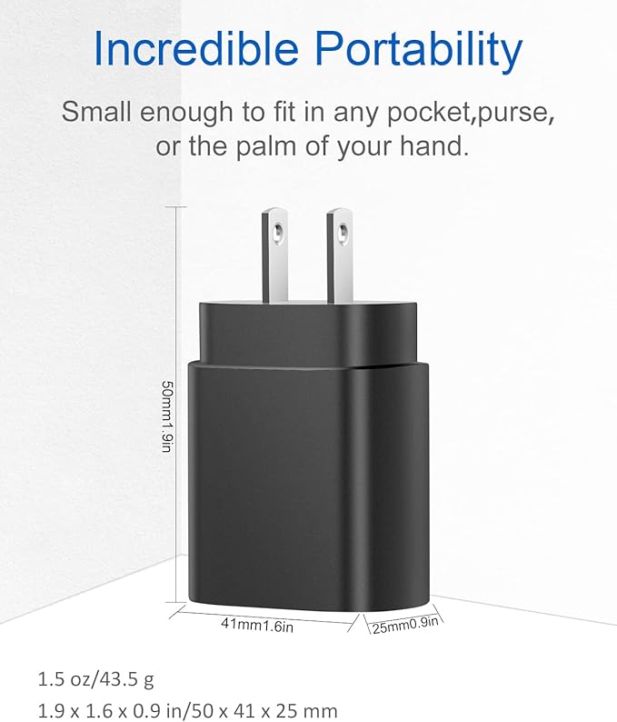 Type C Charger Fast Charging for iPhone 17 16 15,USB C Samsung Chargers Block 25W Super Fast Chargers for Samsung Galaxy S25/S24 S23 S22 S21/iPhone Air/17/17 Pro Max/iPhone 16/16 Pro Max/15 Pro Max