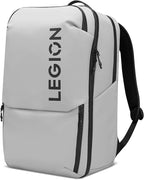 Lenovo Legion Gaming Laptop Backpack GB800, 21L Capacity, Fits 17-inch Laptops, Water Resistant, Three Main Compartments & 19 Specialiized Pockets, Light Grey