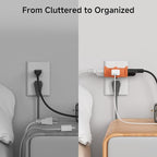 [ETL Listed] Cable Matters 3-Pack 3 Way Plug Adapter 15A 1875W, 3 Prong 3 Outlet Adapter, Power Splitter Plug Outlet, 3 Way Electrical Splitter, Multicolored (White, Gray, Orange)
