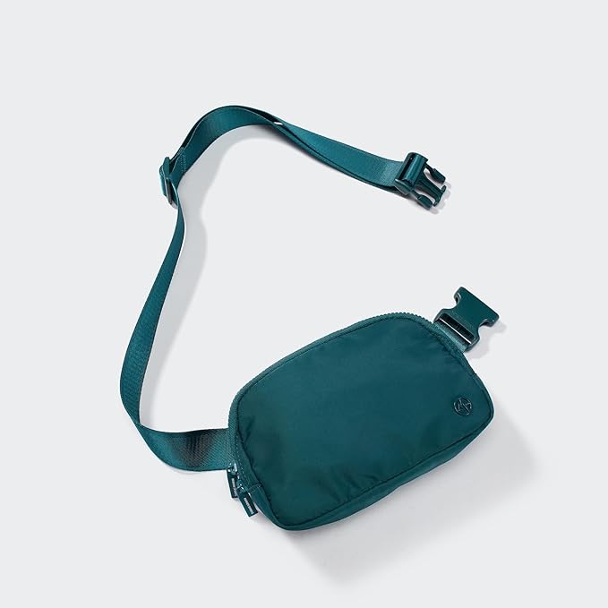 Pander Two Way Zipper Fanny Pack Nylon Everywhere Belt Bag for Women, Water Repellent Waist Packs, Crossbody Bags with Adjustable Strap (Teal Blue).