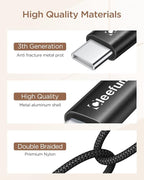 CLEEFUN Short USB C Cable 1ft, 5-Pack USB A to Type C Charger Cord Fast Charging for iPhone 17 16 15 Pro Max Air Plus, for Samsung Galaxy S25 S24 S23 S22 S21 S20 A17 A16 A15 A56 A55 A26 A35 A36 A71