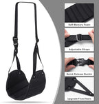 Portable Foot Hammock with Memory Foam, Enhanced Support for Relaxed Feet, Perfect for Long Flights and Desk Use, Comfortable Footrest Sling for Travel and Work