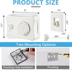Retractable Clothesline Indoor Outdoor, 16.7 Ft Heavy Duty Wall Mount Automatic Retracting Clothes Lines for Laundry Room, Bathroom & Travel Rv