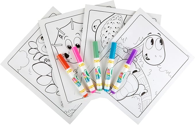Crayola Color Wonder Prehistoric Pals, Dinosaur Coloring Pages, Mess Free Coloring for Toddlers, Dinosaur Toys, Toddler Travel Activity & Gifts