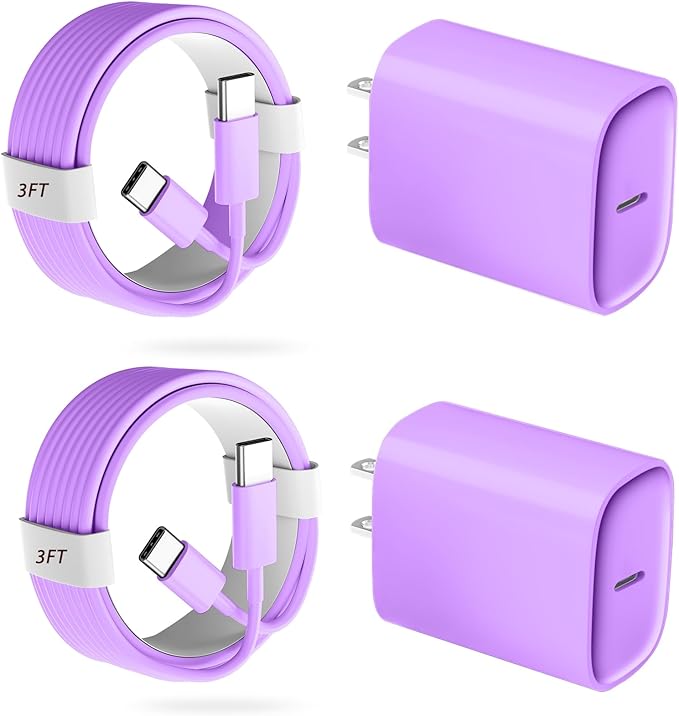 Phone 17 16 15 Pro Charger Fast Charging, 20W USB C Fast Charger Block with 3FT Long Type C Chargers Fast Charging Cable Cord for Phone 17/17 Pro/17 Pro Max/Air/16 Pro Max/16 Pro/15Pro Max/Pro, S24