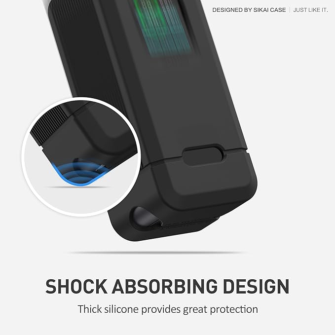 Silicone Case for Anker Prime Power Bank 20,000mAh 200W 1/4-inch nut Hole, TF/SM Card Storage Reserved Only Compatible with Anker 200W Prime Power Bank Protective Cover Dustproof Soft (Black)