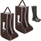 2pcs Boot Bags for Cowboy Boots Portable Boot Storage for Travel Dust Proof Boot Storage Organizer Tall Boots Shoe Cover Protector Bag （11.4" X 8.6" X 19"）