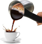 600ML Electric Coffee Maker, 6 Cup Stainless Steel Coffee Pot, portable Anti Slip Coffee Maker Kettle for Brewing Coffee, Milk, Tea