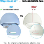 3 Pairs Replacement Ear Tips for AirPods Pro 1st & 2nd Generation with Noise Reduction Hole, Silicone Ear Tips for AirPods Pro with Portable Storage Box and Fits in Charging Case(Medium, Light Blue)