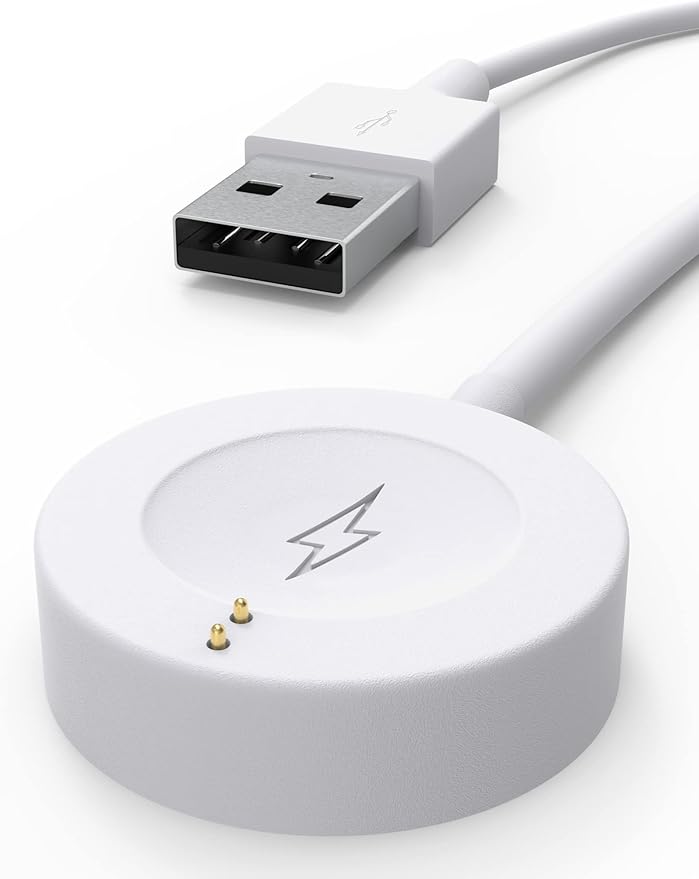 Sinoacc Charger for Fossil Gen 6/Gen 5/Gen 5E/Gen 4 Smartwatch Charging Cable Cord for Emporio Armani/Skagen falster 2/Misfit Vapor 2/Diesel Guard 2.5/Michael Kors Runway 3.3Ft/1M White