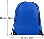 IKAYAS 6Pcs Drawstring Bags Bulk Blue Drawstring Backpack, String Backpack Cinch Sack Sport Gym Backpack Bags for Yoga Traviling Outdoor Sports