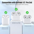 Mooyavia 1 Pack Ultra Strong Magnetic Anti-Lost Straps for AirPods, Soft Silicone Sports Lanyard - Compatible with AirPods Pro 1st/2nd & AirPods 3rd - Dark Blue