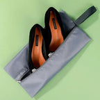 5Pcs XL Travel Shoe Bags Portable Travel Gifts Shoe Organizer with Zipper Closure, Waterproof Nylon Shoe Storage Organizer with Handle Travel Bags For Men and Women, Grey