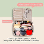 Queboom Travel Makeup Bag Cosmetic Bag Makeup Bag Toiletry bag for women and men (Grey)