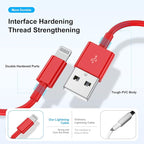 2 Pack [ Apple MFi Certified ]iPhone Charger 6ft,Long Lightning to USB Cable 6 Feet,Fast Apple Charging Cable Cord 6 Foot for iPhone 14/14 Max/13Pro Max/12Mini/11Pro/11/XS/XR/8/7/6s/iPad,Air Original