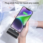 Mini Portable Charger Power Bank for iPhone,5200mAh Portable Phone Charger, Ultra-Compact PD Fast Charging Battery Pack Compatible with iPhone 14/14 Plus/Pro Max/13/12/12 Mini/11/XS/XR/X/8/7/6/6s