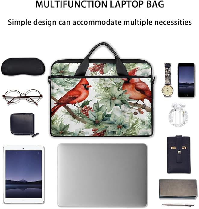 Laptop Shoulder Bag for Women Men, Waterproof Computer Case Messenger Bag Briefcase for Business Office Travel