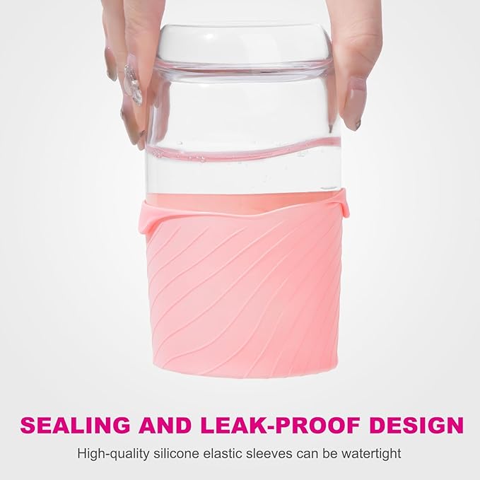Mrsdry Bottle Covers for Travel, Leak Proofing, Travel Size Container Silicone toiletry sleeves, Leak Locks Travel Accessories for Shampoo Wash Body Bottles and other beauty and personal care(8pcs)