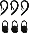 Ear Hooks Eartips Kit 360° Rotatable Adjustable Soft Silicone Anti-Slip Sports Clamp Bluetooth Headset Clips Earbuds Replacement for Newbee/Plantronics/TOORUN Black