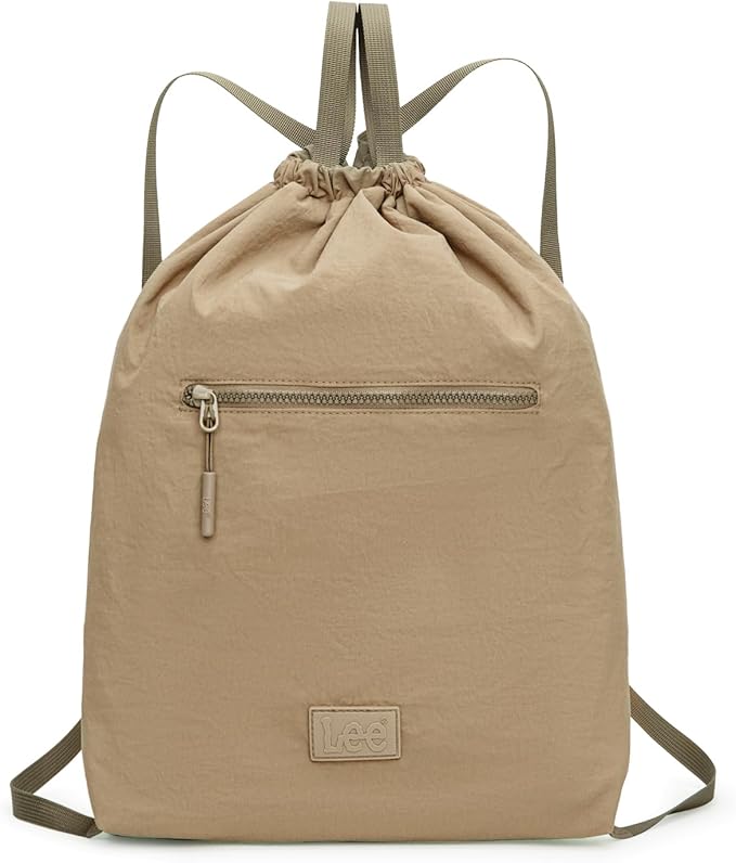 Lee Drawstring Backpack Bag Lightweight Small Gym Swim Beach Bag Water Resistant Sports Sackpack for Men Women, LEE48-002KH