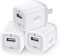 USB Plug Wall Adapter for iPhone,1A/5V Single Port Phone Wall Charger Block Charging Cube Box Brick 3 Pack for iPhone 17e/15 Pro Max/14/13/12/11,Samsung Galaxy S24/S23/S22/S21/S20/S26,Google Pixel 10a