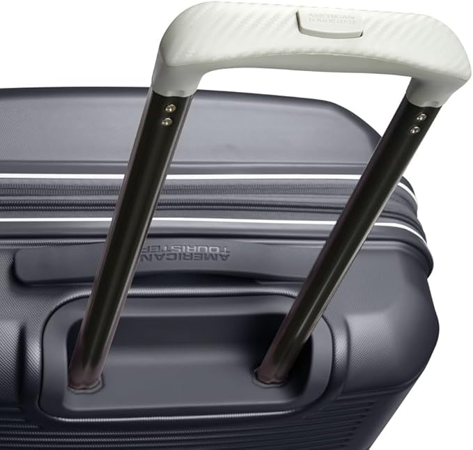American Tourister Stratum 2.0 Carry-On Luggage, Expandable Hardshell Suitcase with Spinner Wheels, Ergonomic Handle Grip, Durable ABS Shell, Large Zipper Pulls, Max Capacity Interior - Charcoal