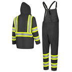 Pioneer Hi Vis Lightweight Waterproof Safety Rain Suit - Reflective Work Rain Gear for Men and Women