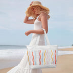 G4Free Beach Bag,Waterproof Beach Tote Pool Bags for Women,Compatible with Cup,Foldable for Weekender Travel
