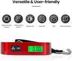 BAGAIL Digital Luggage Scale, 110lbs Hanging Baggage Scale with Backlit LCD Display, Portable Suitcase Weighing Scale, Travel Luggage Weight Scale with Hook, Strong Straps for Travelers