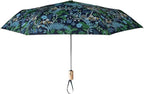 RIFLE PAPER CO. Umbrella, Matching Storage Sleeve, Portable, Auto Open and Close, Wooden Handle, Printed in Full Color