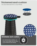 Upgraded Collapsible Stool with Cushion, 800 lbs Heavy Duty Capacity & Lightweight 2.6 lbs, 18-Inch Portable Retractable Folding Stool for Adults, Camping, Fishing, Hiking, BBQ, Travel, Outdoor Events