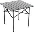 Wind Tour Portable Camping Table Folding Side Table Aluminum Lightweight Table with Carry Bag for Outdoor Cooking Hiking Picnics BBQ Travel (Black)