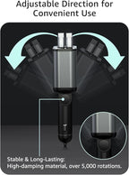 Retractable Car Charger USB C,145W Type C Car Charger Fast Charging with Dual Retractable USB C Cable and USB Ports for iPhone 17/16/15,S25/24/23/22, Pixel 9/8/7（Build-in Dual Type C Cable）