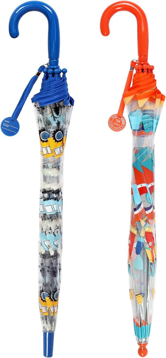 Kids Clear Umbrella for Rain Dome Bubble Umbrellas Windproof for Kids Boys and Girls