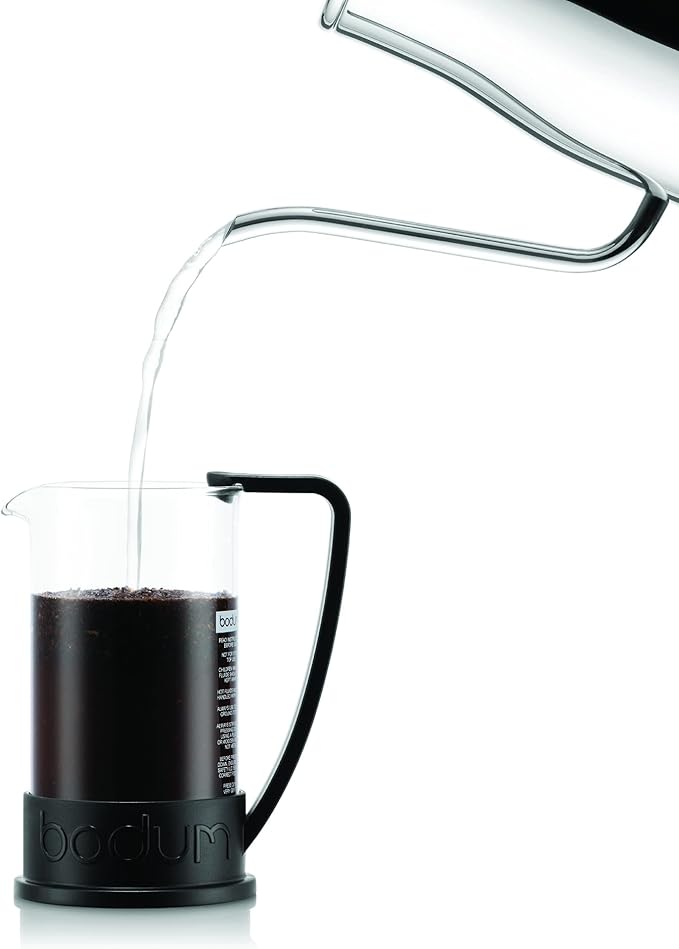 Bodum 12oz Brazil French Press Coffee Maker, High-Heat Borosilicate Glass, Black - Made in Portugal (Pack of 4)
