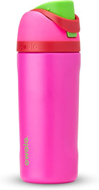Owala Kids FreeSip Insulated Stainless Steel Water Bottle with Straw, BPA-Free Sports Water Bottle, Great for Travel, 16 oz, All the Berries